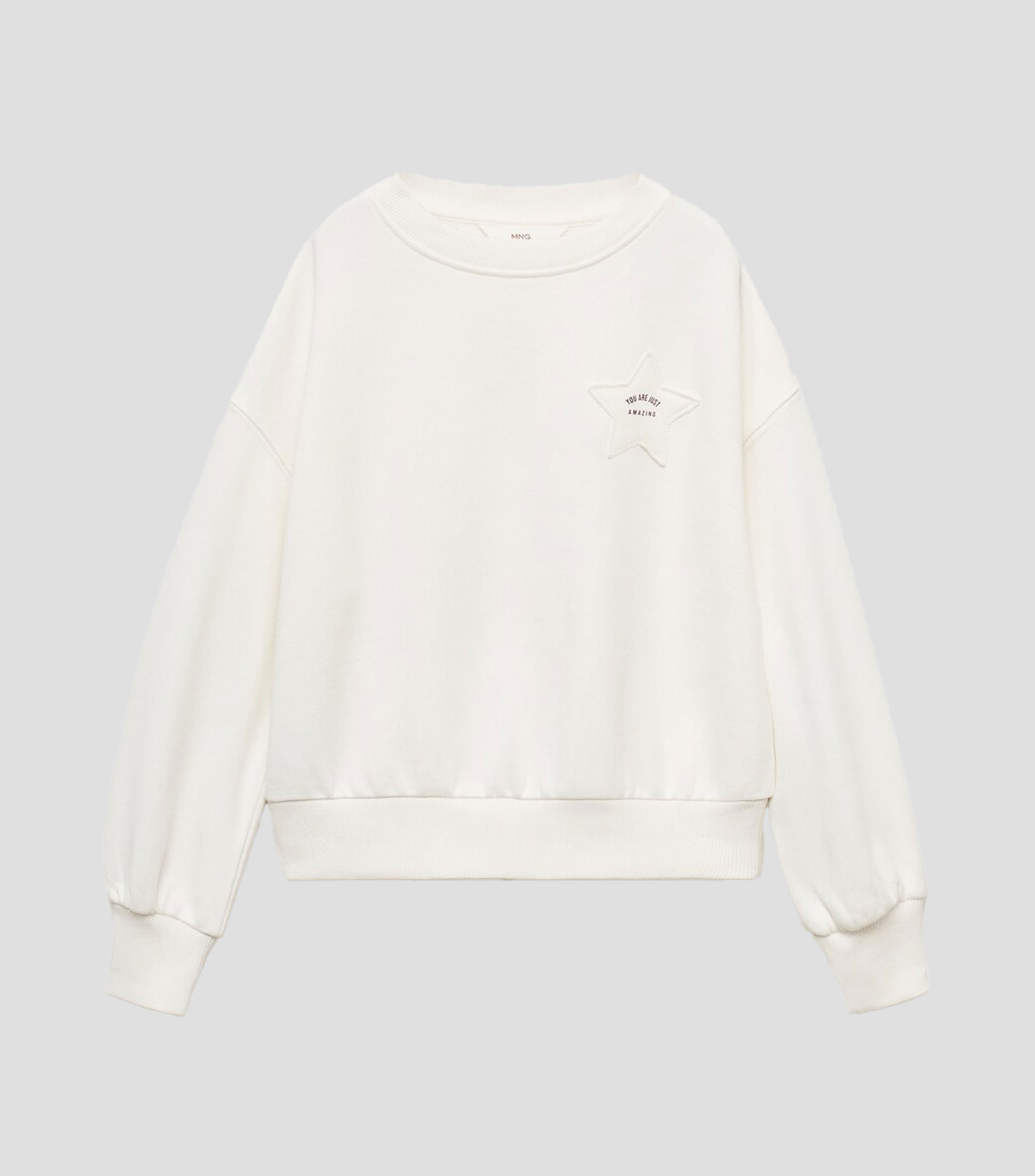 Sudadera con estrella bordada Niña